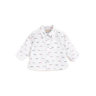 Boys Animal Printed Long Sleeve Shirt
